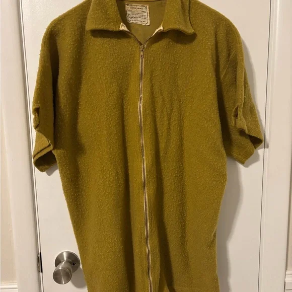 VTG 50s 60s Champion Knitwear Zip-up Shooting Shirt